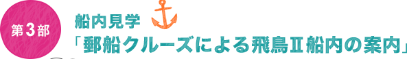 第3部　船内見学「郵船クルーズによる飛鳥II船内の案内」