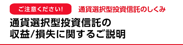 通貨選択型投資信託の収益/損失に関するご説明