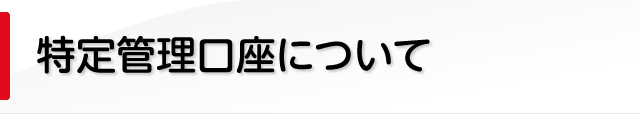 特定管理口座について