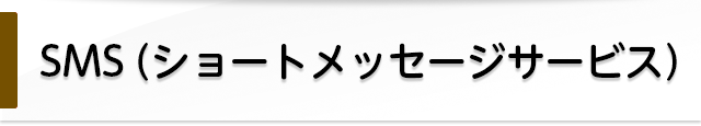 SMS（ショートメッセージサービス）